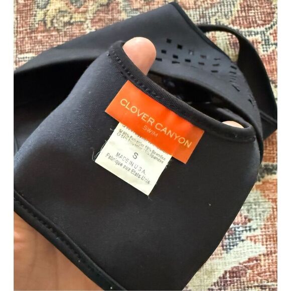 Clover Canyon Small Neoprene Bikini Swim Top with Laser Cutout - Picture 4 of 4